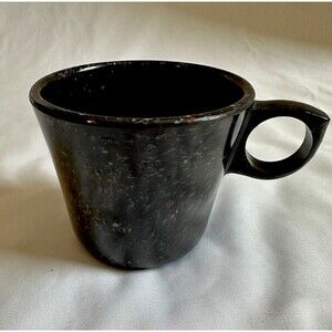Vintage Prolon Ware Coffee Cup black with multicolor speckles